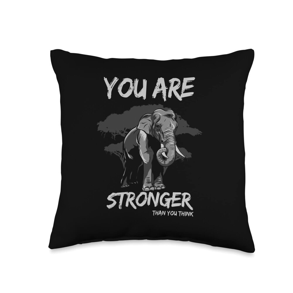 3718 Inspirational - You Are Stronger Than You Think Throw Pillow